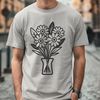 Stylized floral arrangement in vector design Illustrative depiction of a mixed floral arrangement in a stylized design format.