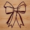 Beautiful Ribbon End Design A decorative bow with ribbon ends, suitable for crafting or design projects.