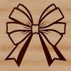 Beautiful Hand-Drawn Ribbon Bow Clip Art A simple hand-drawn style bow made from a ribbon, suitable as a gift decoration or attachment.