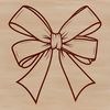 Decorative Bow Icon A decorative bow symbol used in various designs and crafts.