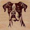 Beautiful Canine Vector Art A vector illustration of a Boxer dog's head, suitable for various design applications.