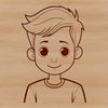 SVG clip art of a smiling child A young boy's illustration in a vector format.