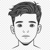 An SVG representation of a child's face, designed with clean lines and minimal details suitable for various applications.