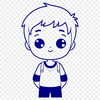 A boy character designed as a scalable graphic.