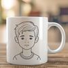 Minimal Young Boy Illustration A simple illustration of a young boy with minimal details.