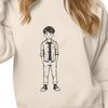 Casual Kid Illustration Young boy in a casual pose, illustrated as a vector graphic.