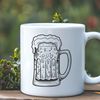 Free Beer Clipart SVG A glass filled with beer, ideal for illustrations and designs.