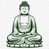 Vector Buddha Icon Buddha figure in vector format, suitable for digital use and customization.