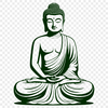 Buddha in Meditation Pose Illustration A stylized illustration of Buddha in a meditative pose.