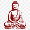 Buddhist Icon SVG A religious icon representing the Buddha figure in vector format.