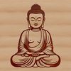 Religious Icon SVG A digital rendering of a Buddha in vector format, suitable for various design applications.