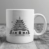 Buddhist temple architecture featuring intricate design elements