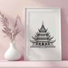 Buddhist Architecture Icon A traditional Asian-style Buddhist temple with intricately designed architecture.