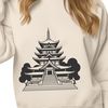 Intricate Eastern Inspiration A detailed illustration of a traditional Buddhist temple with intricate design elements.