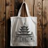 Free SVG Clip Art Temple Design A vector illustration of a serene Buddhist temple, featuring a distinctive roofline and ornate decorations.
