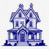 Beautiful Residential Home SVG A simple illustration of a residential home with basic architectural features.