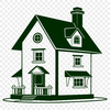 Modern Home Illustration in Vector Format Simple house vector illustration in SVG format for graphic design projects.