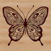 A colorful illustration of a butterfly with detailed wings and body, suitable for vector art design.
