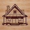 Free SVG Clip Art Cabin A cozy cabin illustration created as a scalable SVG file.