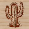 A stylized illustration of a desert plant with sharp spines, ideal for vector graphics.