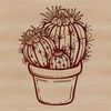Nature's Sculpture Illustration A stylized illustration of a cactus, suitable for use in gardening and nature-themed designs.