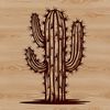 Succulent Silhouette in Vector Design A graphic representation of a desert-dwelling succulent plant in SVG design.