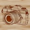 A digital camera icon, vector graphics illustration for creative projects.