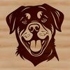 Beautiful Rottweiler Breed Dog Vector Illustration An SVG image of a Rottweiler breed dog for use in graphic design projects.