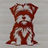 Adorable Small Dog Breed Icon A small mixed-breed dog sitting on the floor.