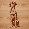 Sitting Great Dane SVG Design A sitting Great Dane breed dog in vector format.
