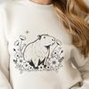 Cute Water Rodent Illustration Illustrated capybara animal vector graphic.