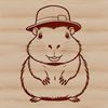 Fun Animal SVG Vector Image A detailed illustration of a capybara rodent in a cartoon style.