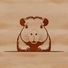 Cute Rodent Peeking from Behind a Rock A detailed vector illustration of a capybara peeking out from behind a rock.