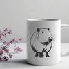 Free Capybara SVG Clip Art Graphic An SVG graphic featuring a realistic image of a capybara, suitable for use in digital designs and crafts.