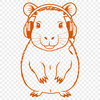 Webbed Footed Wildlife SVG Icon A South American rodent with a distinctive set of teeth and webbed feet.
