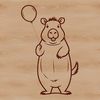 Capybara SVG Graphics An SVG graphic representation of a capybara, suitable for use in designs and crafts.