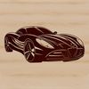 A simple illustration of a vehicle with basic design elements.