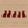 Simple Feline Design Vector Graphic A digital illustration of a domesticated cat with a simple background.