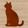 Feline Profile A simple cat silhouette sitting on its haunches.