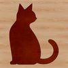 A cartoon cat sitting on the floor, designed as vector art for various digital applications.