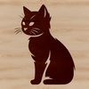 Relaxed Cat Design Vector A high-quality vector illustration of a sitting cat in a relaxed pose.