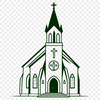 Illustration of a traditional Catholic church architecture, suitable for design projects and printing.