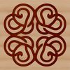 Celtic knot pattern with intricate embellishments in a vector format.