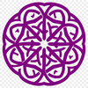 An ornate Celtic design with interlocking lines and geometric patterns.