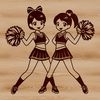 Sporty Schoolgirl Icon A high school or college age girl posing in a cheerleading uniform, ready to perform stunts.