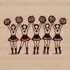 Vector Girl in Motion A vector illustration of a young female cheerleader in motion, suitable for custom designs and DIY projects.