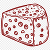 A high-quality illustration of a wedge of cheese in vector format.