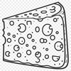 Vector illustration of a wheel of cheese