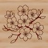 Beautiful Hand-Drawn Flower A vector representation of a single sakura flower with delicate petals.