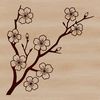 Vibrant Cherry Blossom SVG Design A vector graphic representation of a pink cherry blossom with five petals unfolding from its stem.